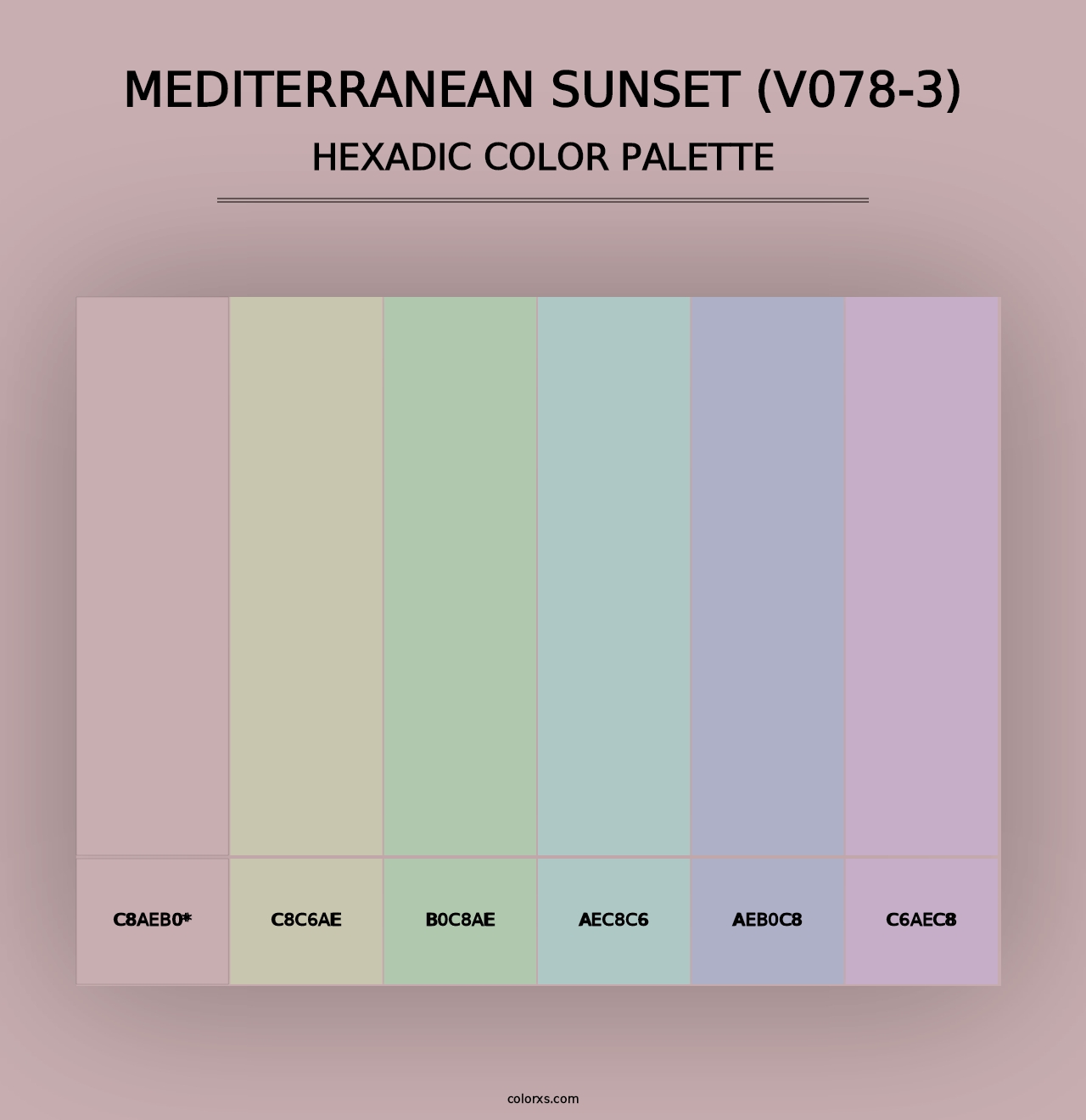 Mediterranean Sunset (V078-3) - Hexadic Color Palette