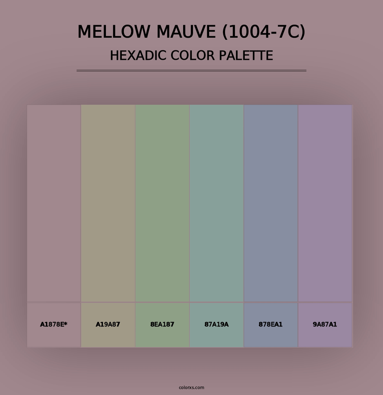 Mellow Mauve (1004-7C) - Hexadic Color Palette