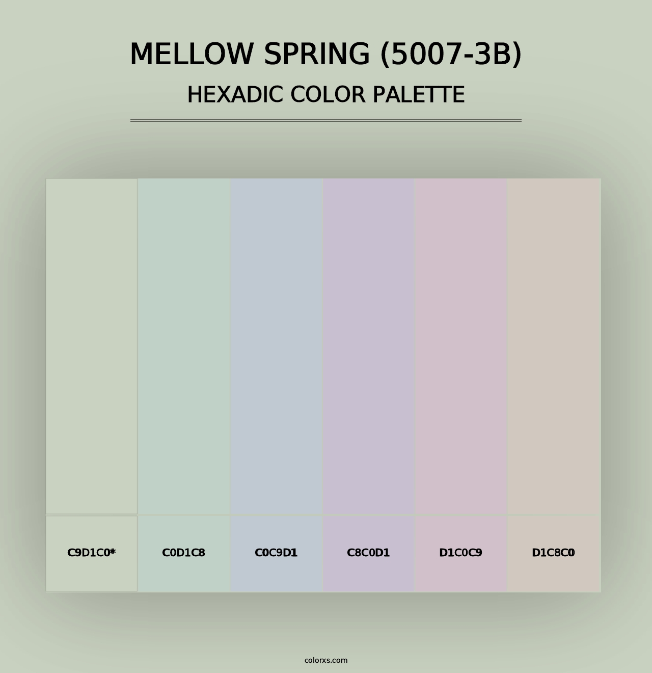 Mellow Spring (5007-3B) - Hexadic Color Palette