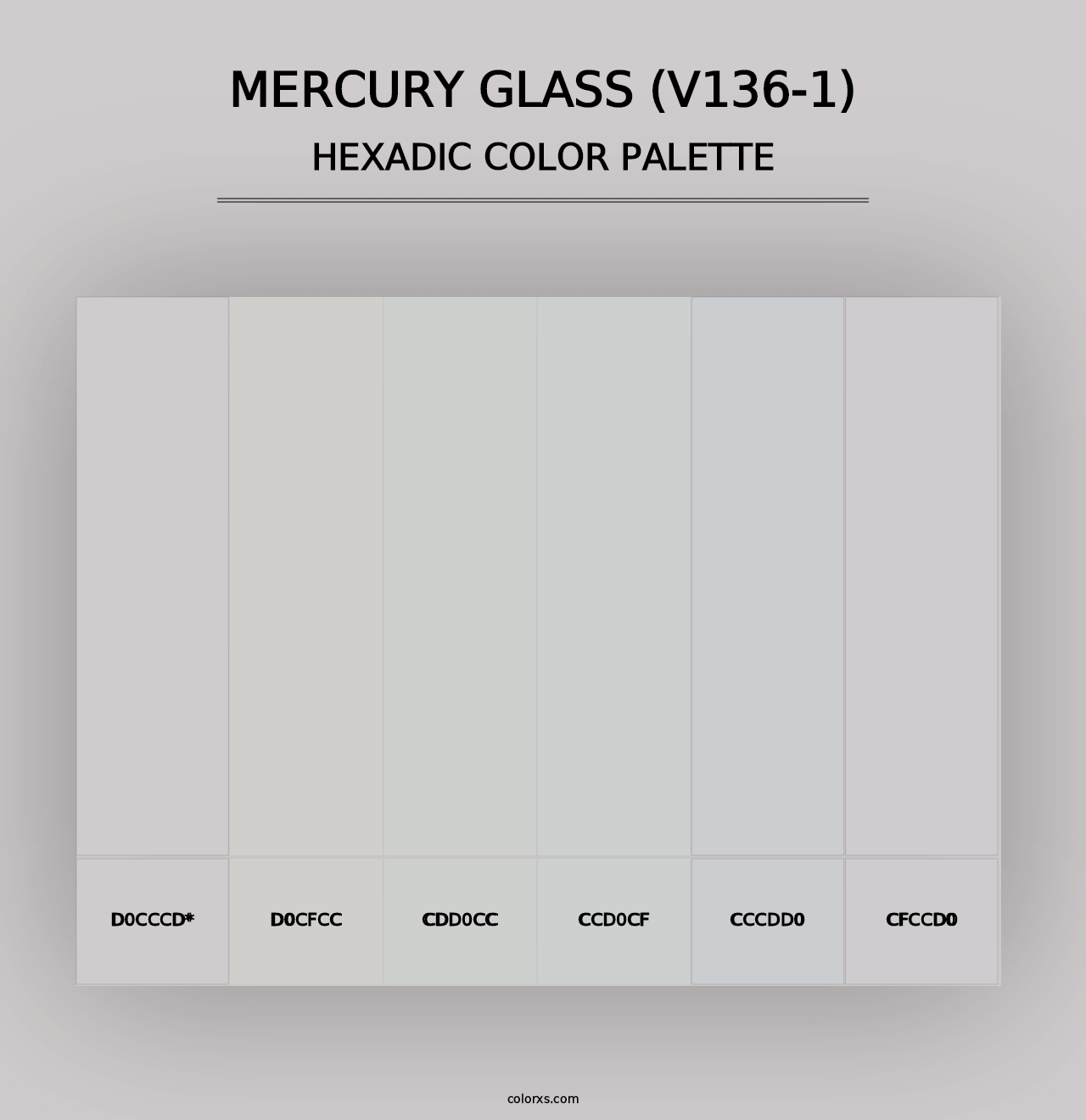 Mercury Glass (V136-1) - Hexadic Color Palette