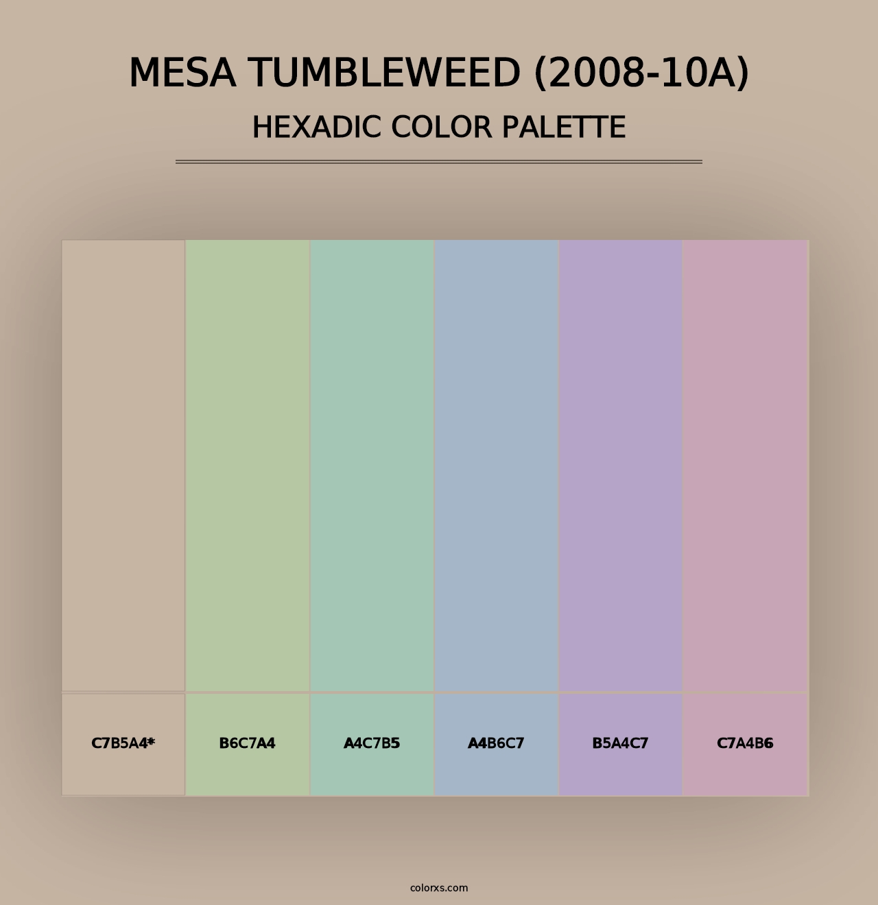 Mesa Tumbleweed (2008-10A) - Hexadic Color Palette