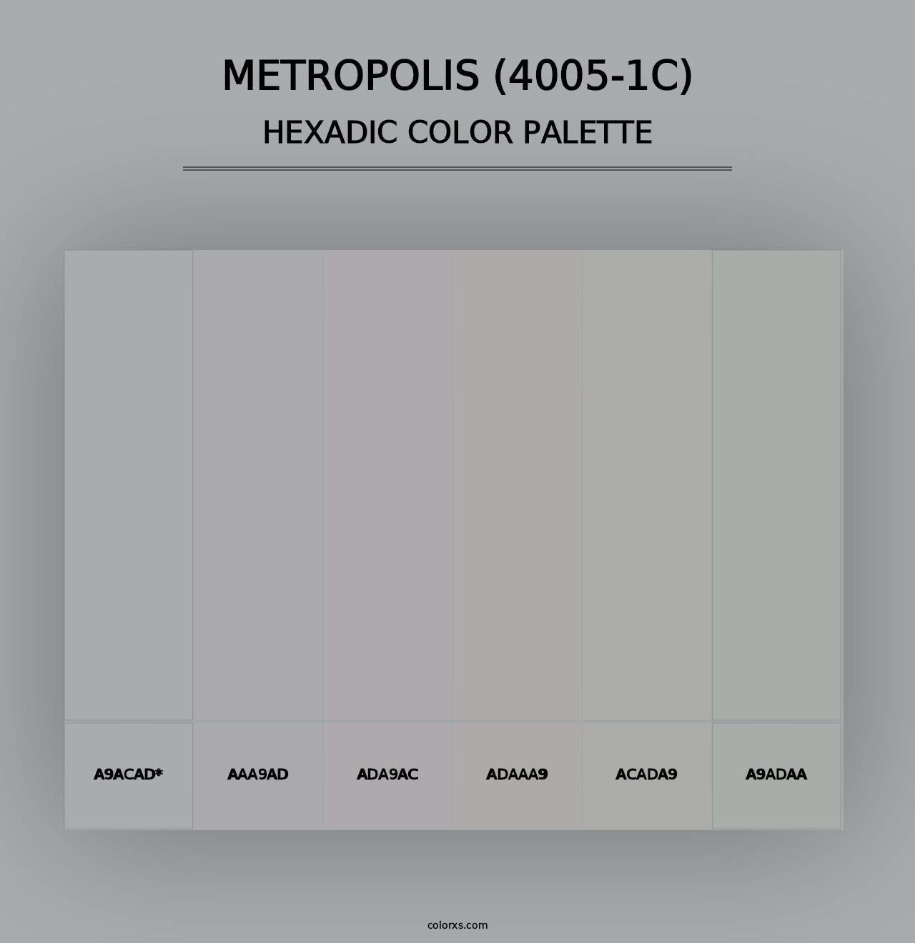 Metropolis (4005-1C) - Hexadic Color Palette