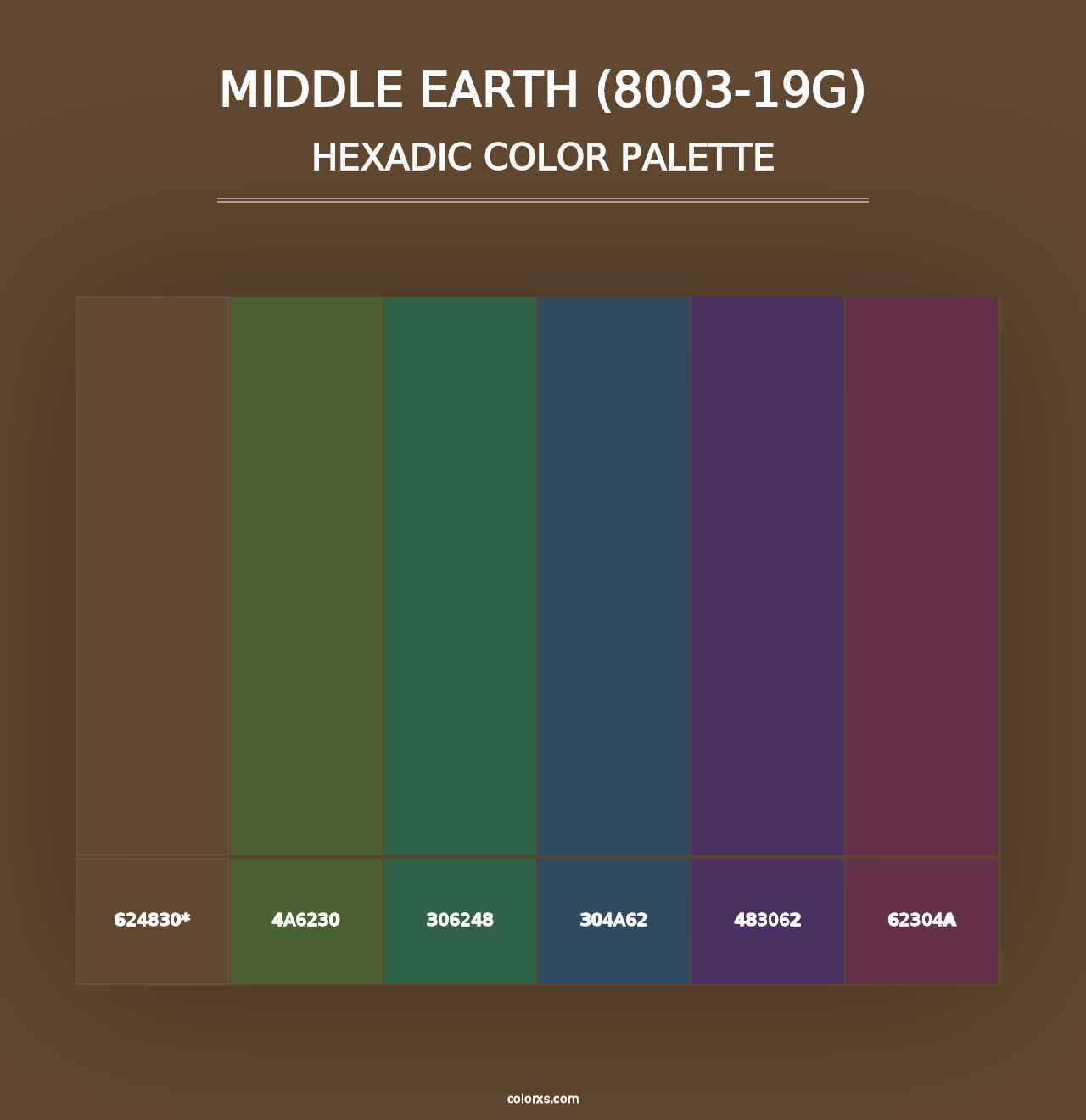 Middle Earth (8003-19G) - Hexadic Color Palette