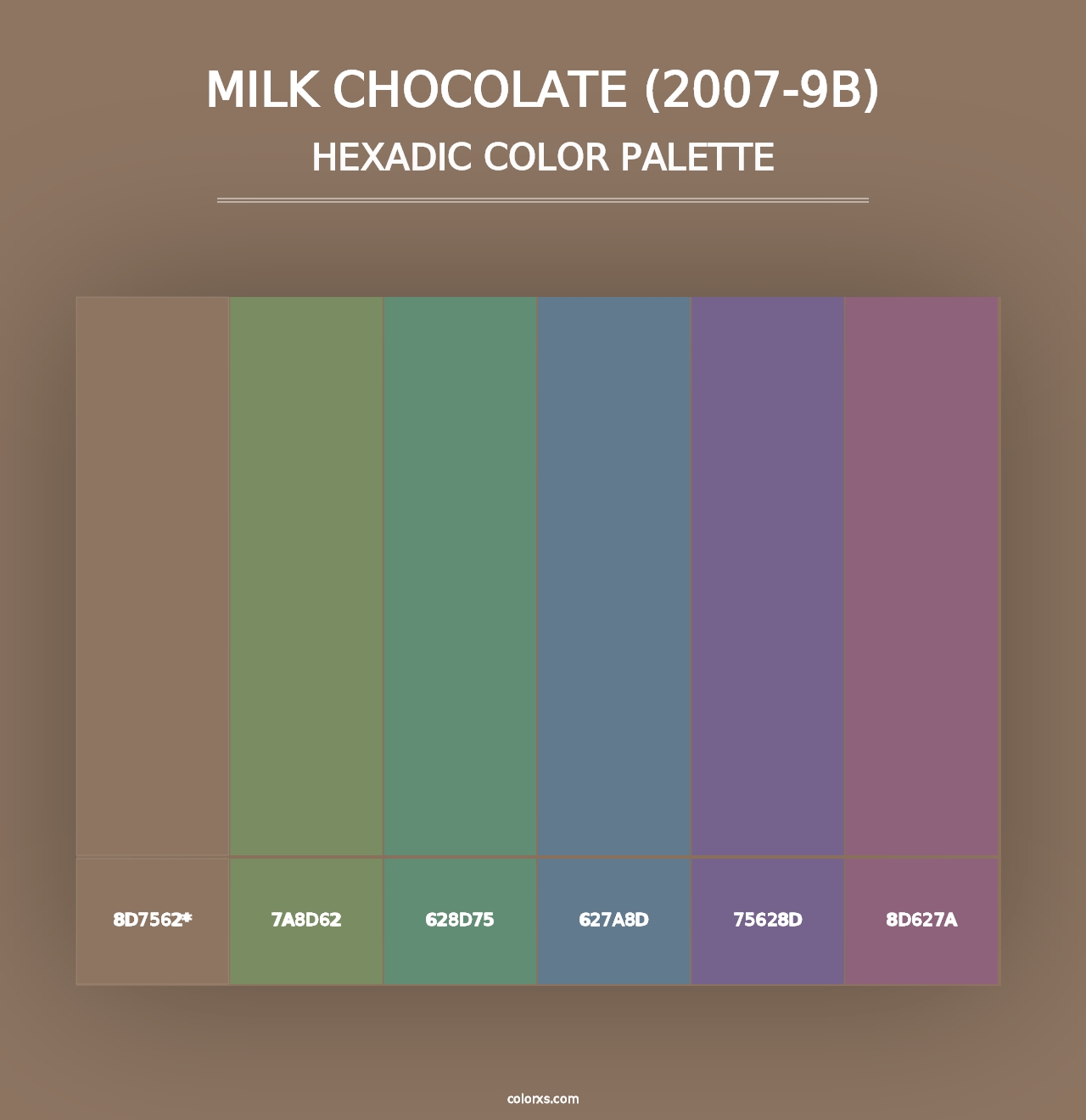 Milk Chocolate (2007-9B) - Hexadic Color Palette