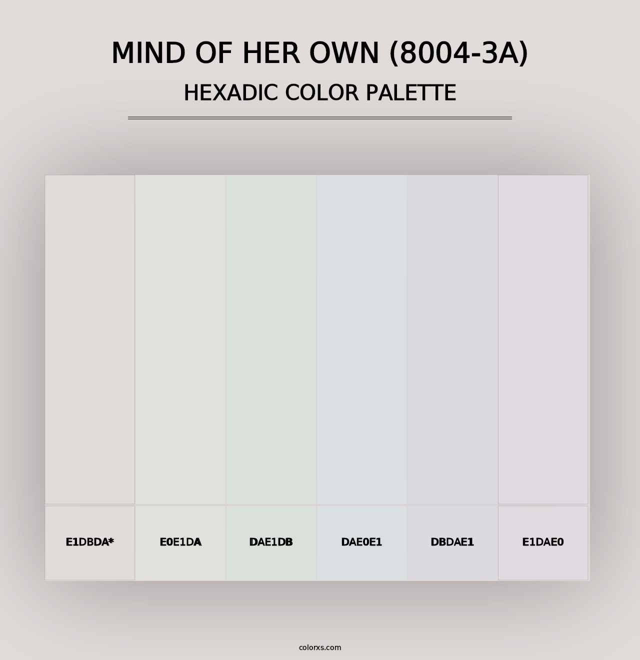 Mind of Her Own (8004-3A) - Hexadic Color Palette