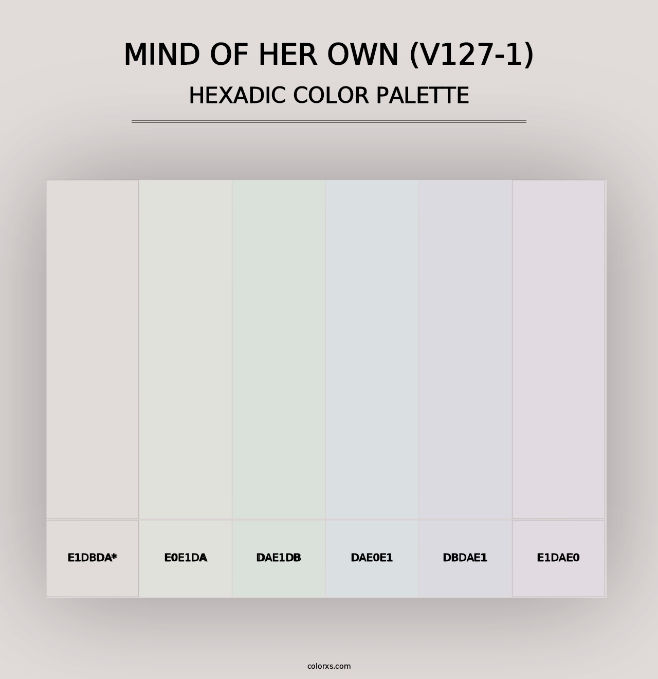 Mind of Her Own (V127-1) - Hexadic Color Palette