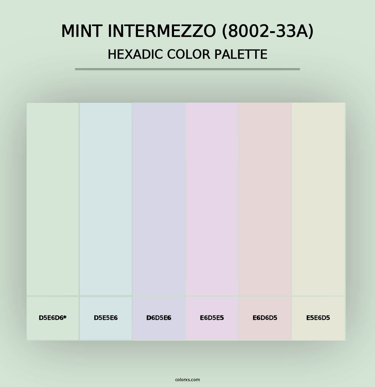 Mint Intermezzo (8002-33A) - Hexadic Color Palette