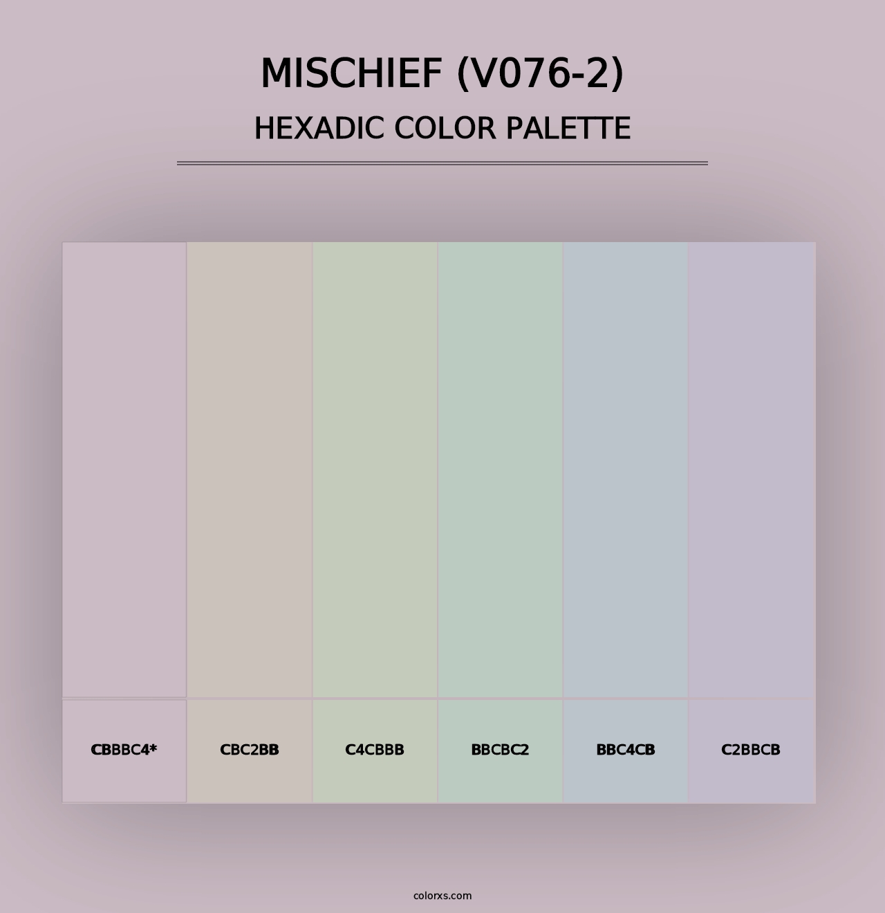 Mischief (V076-2) - Hexadic Color Palette