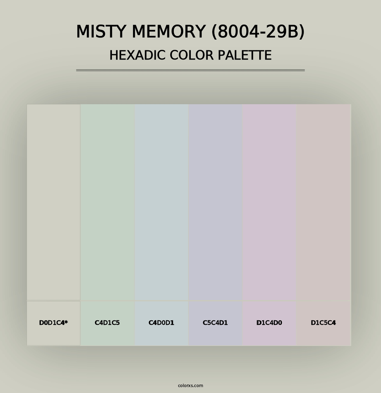 Misty Memory (8004-29B) - Hexadic Color Palette