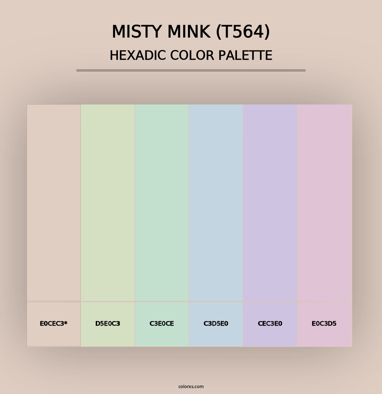 Misty Mink (T564) - Hexadic Color Palette