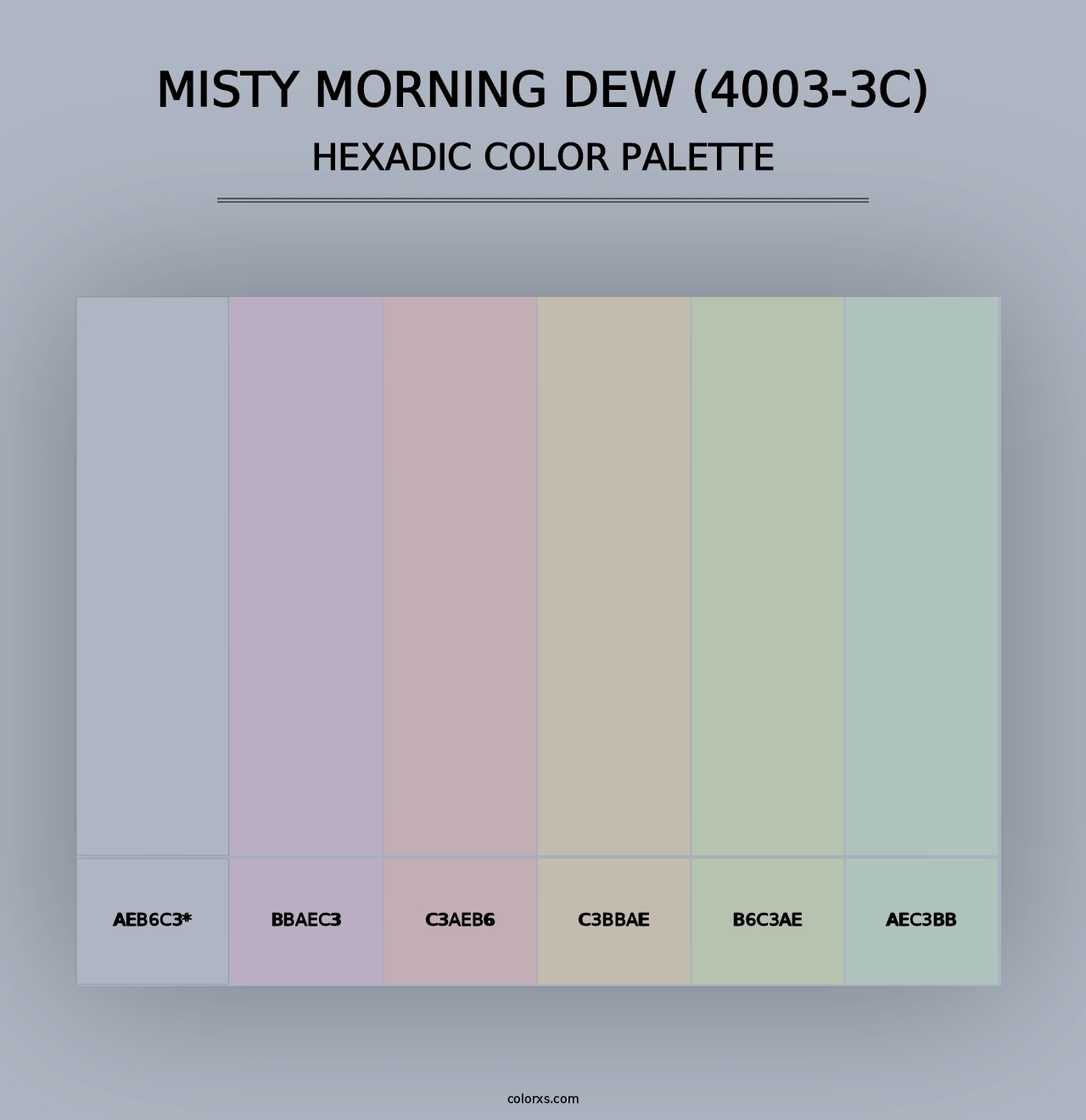 Misty Morning Dew (4003-3C) - Hexadic Color Palette