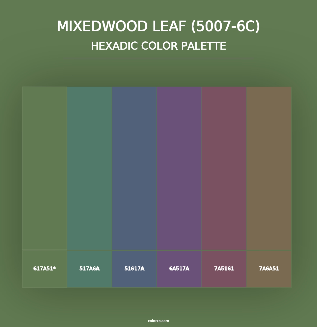 Mixedwood Leaf (5007-6C) - Hexadic Color Palette