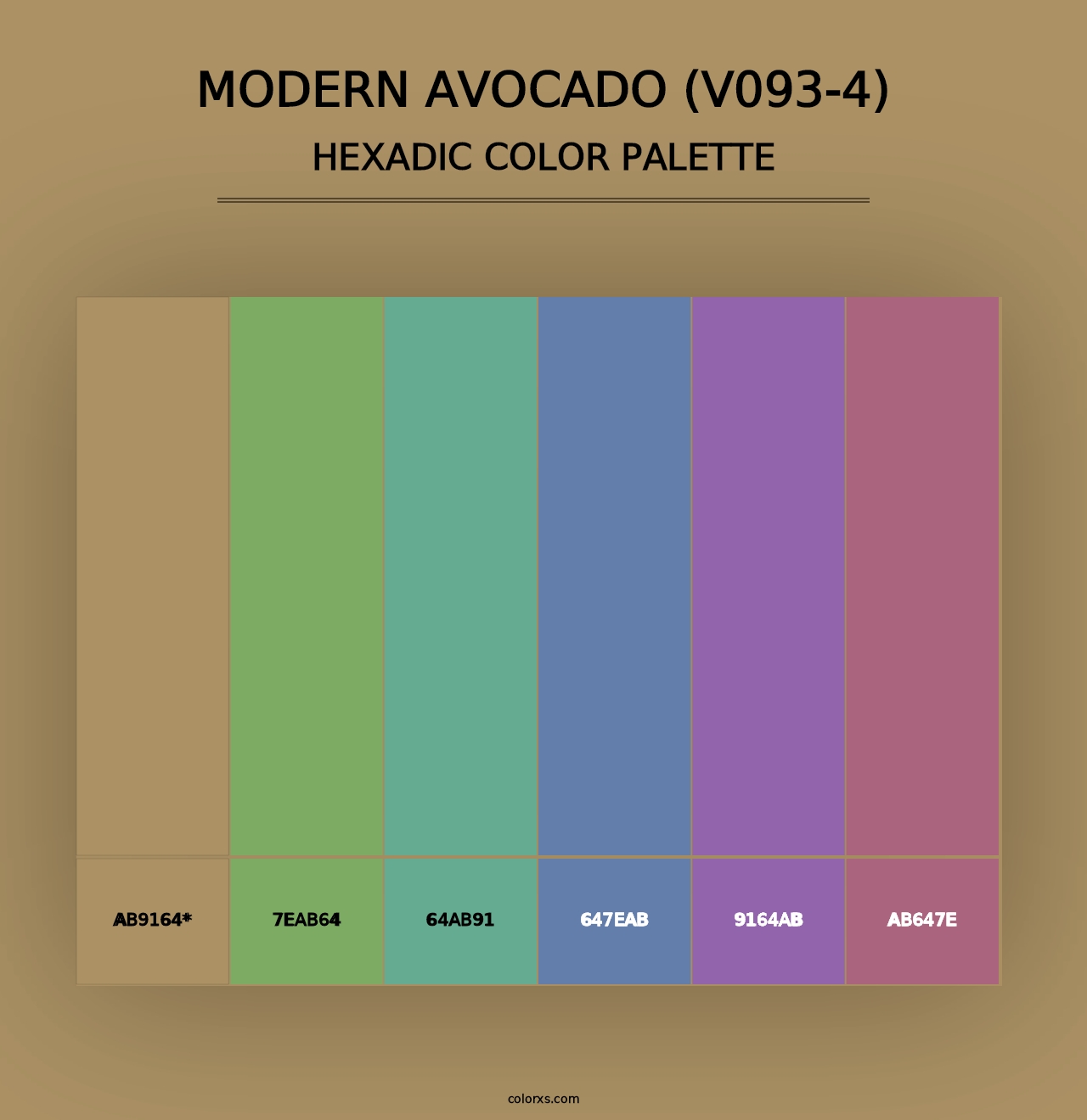 Modern Avocado (V093-4) - Hexadic Color Palette