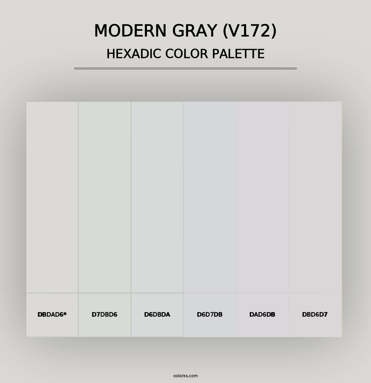 Modern Gray (V172) - Hexadic Color Palette