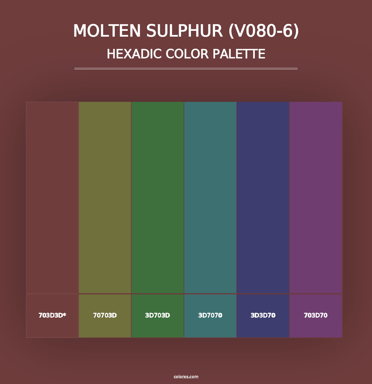 Molten Sulphur (V080-6) - Hexadic Color Palette