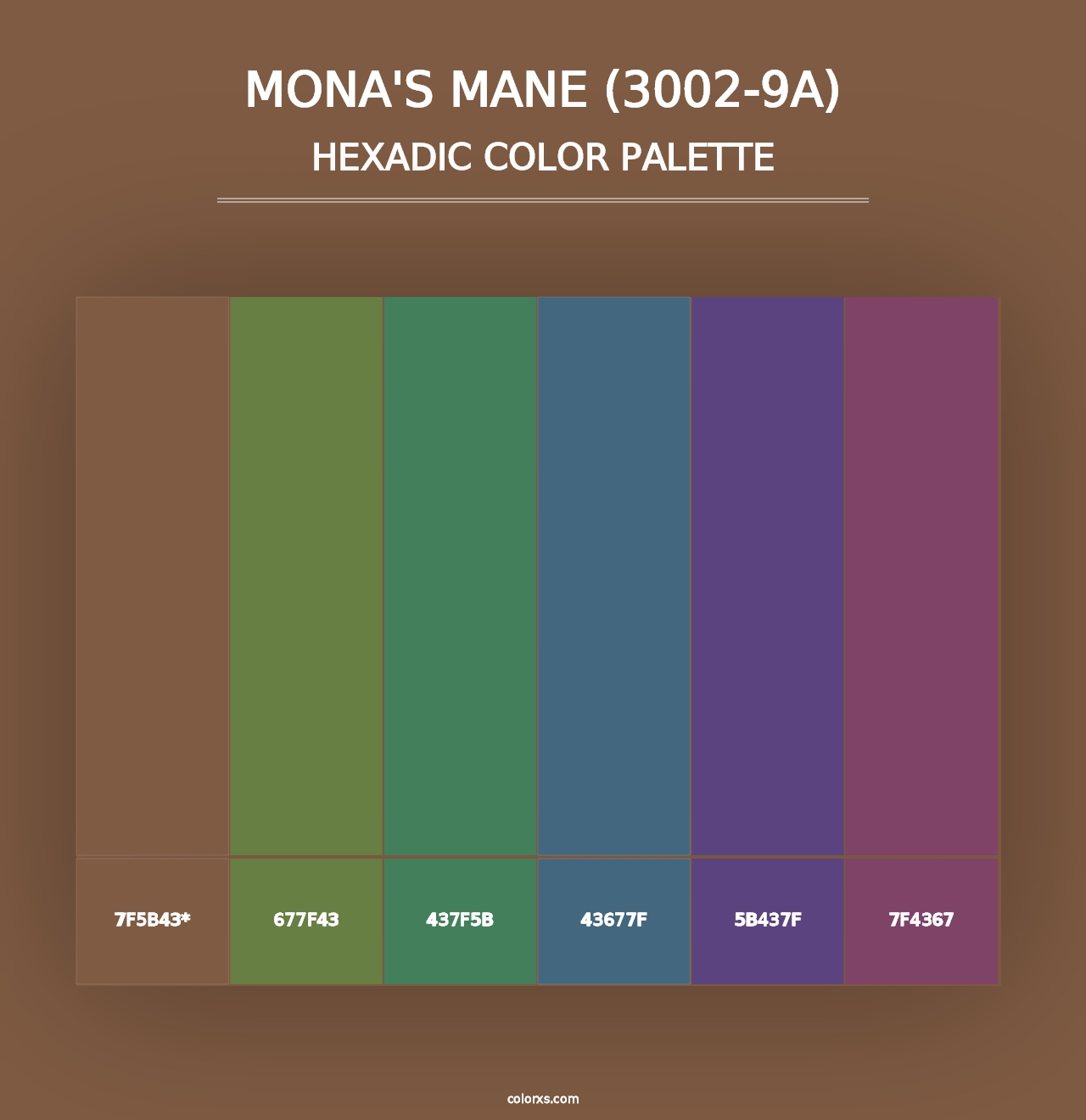 Mona's Mane (3002-9A) - Hexadic Color Palette