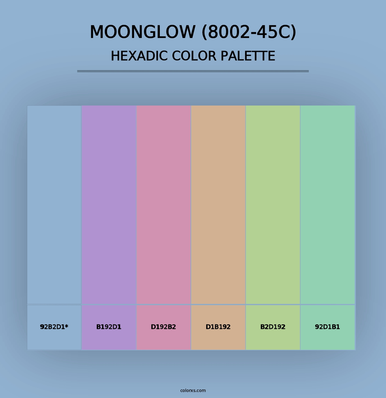 Moonglow (8002-45C) - Hexadic Color Palette