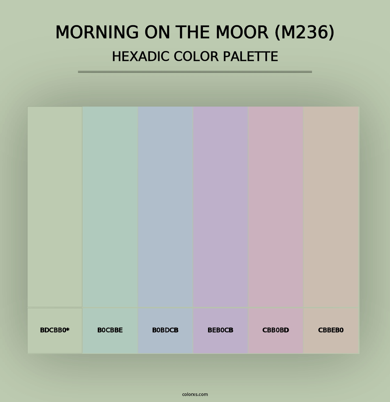 Morning on the Moor (M236) - Hexadic Color Palette