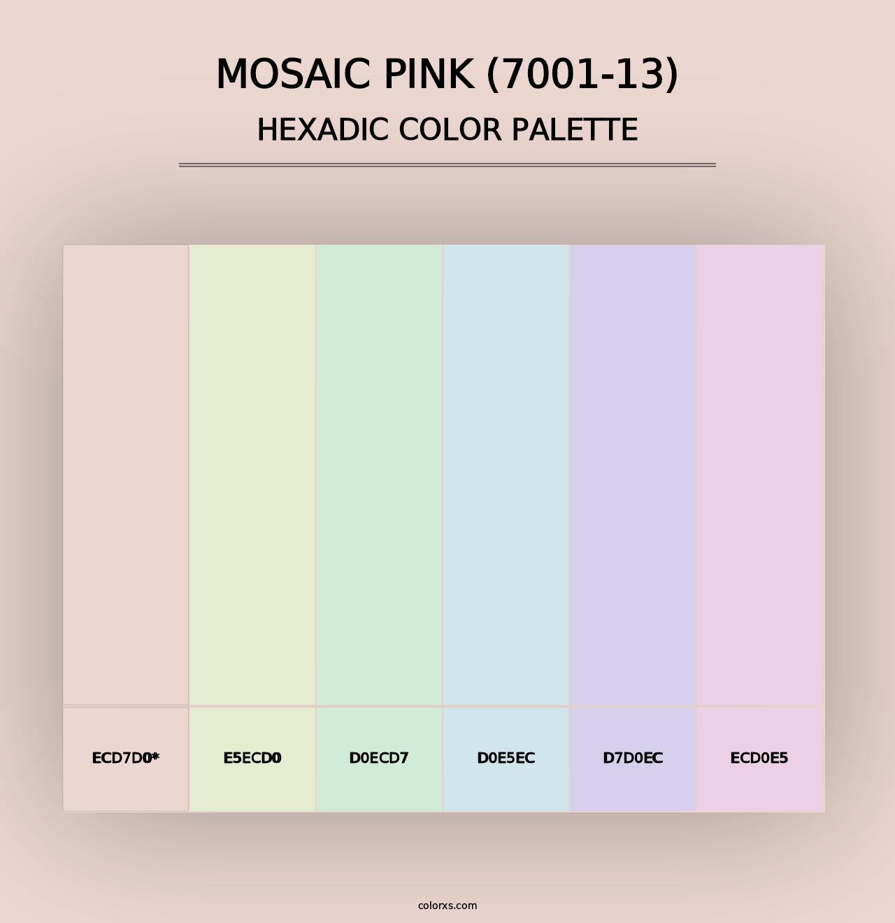 Mosaic Pink (7001-13) - Hexadic Color Palette