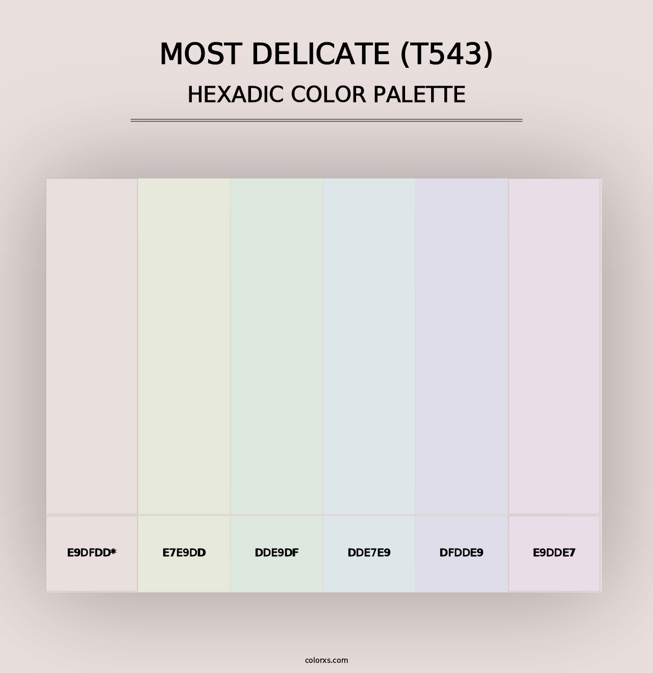 Most Delicate (T543) - Hexadic Color Palette