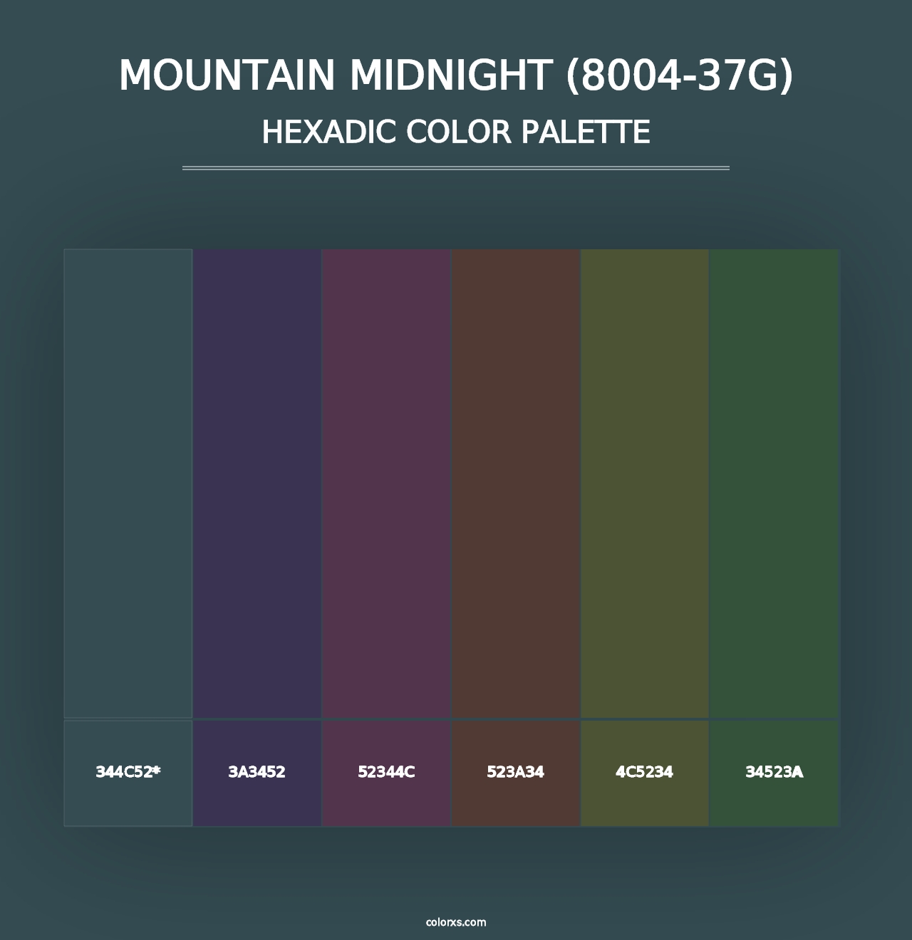 Mountain Midnight (8004-37G) - Hexadic Color Palette