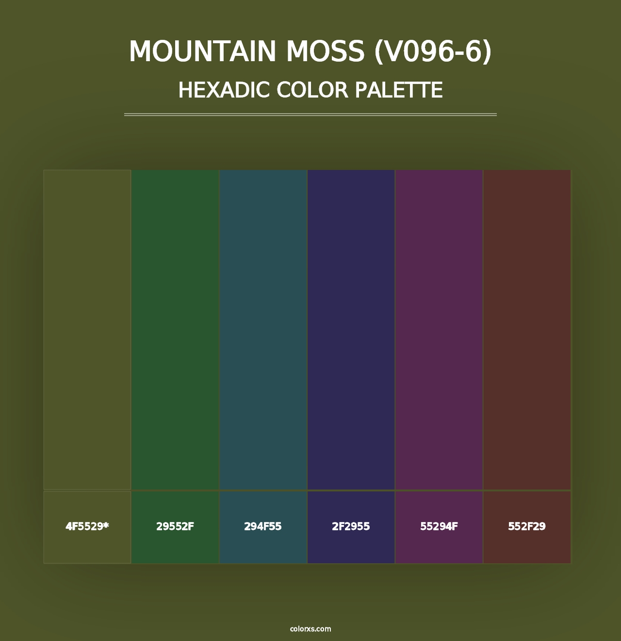 Mountain Moss (V096-6) - Hexadic Color Palette