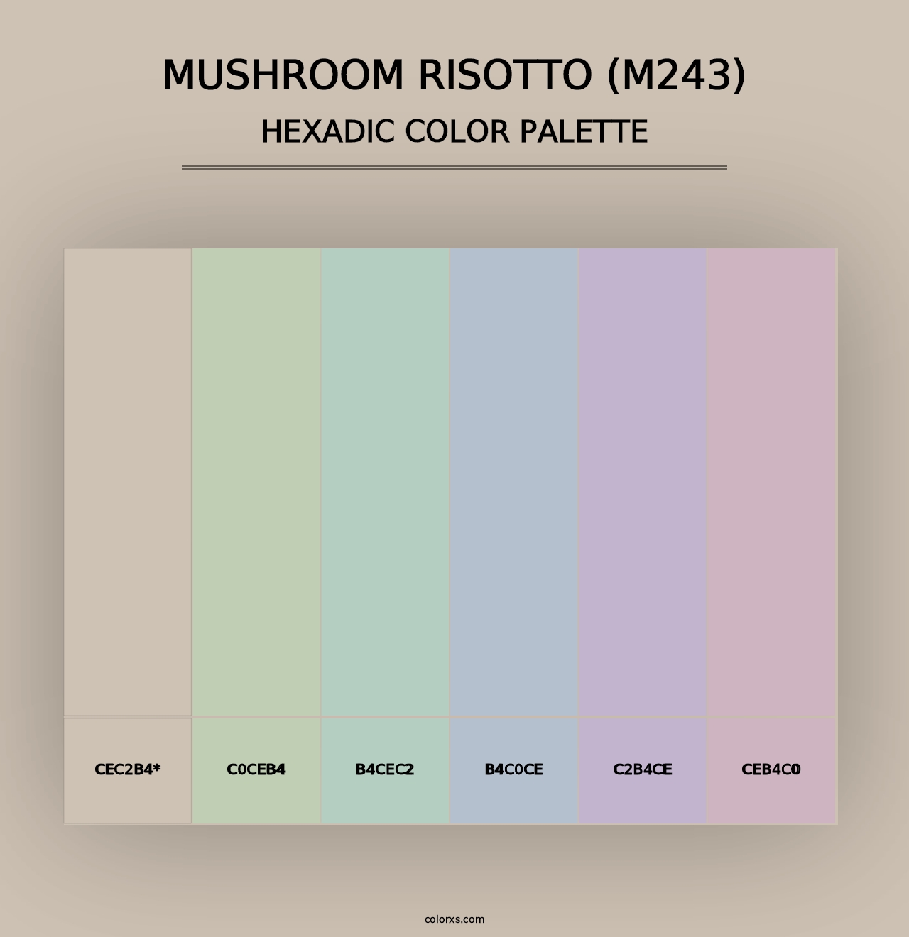 Mushroom Risotto (M243) - Hexadic Color Palette