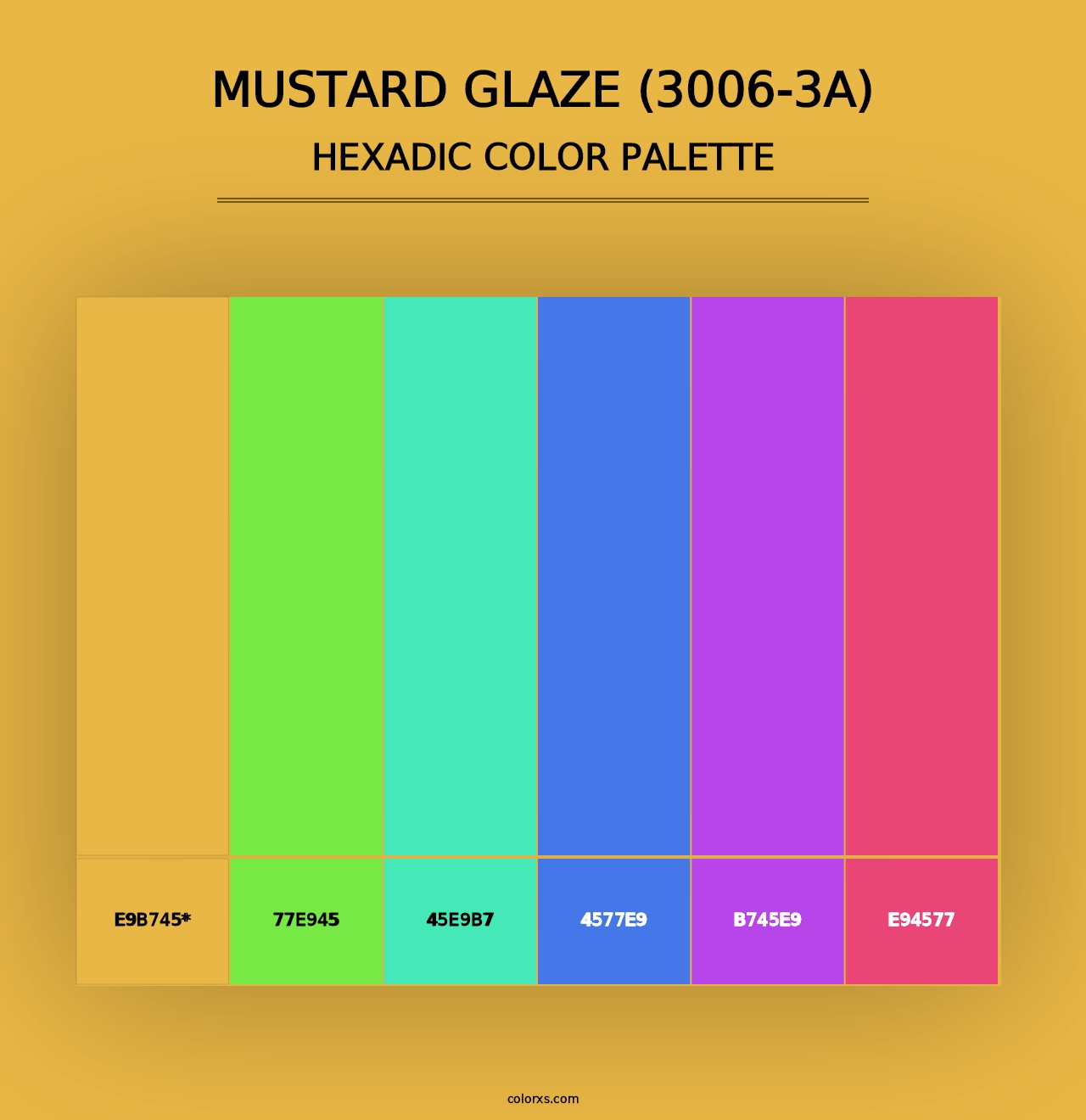 Mustard Glaze (3006-3A) - Hexadic Color Palette