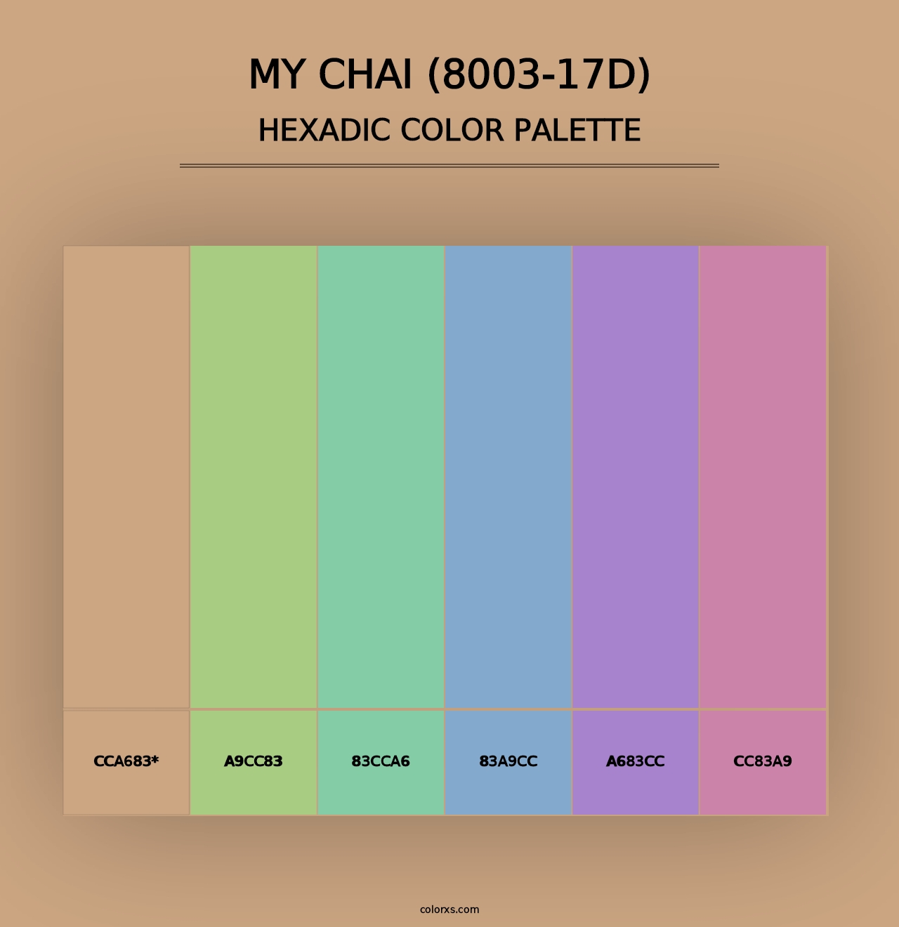 My Chai (8003-17D) - Hexadic Color Palette