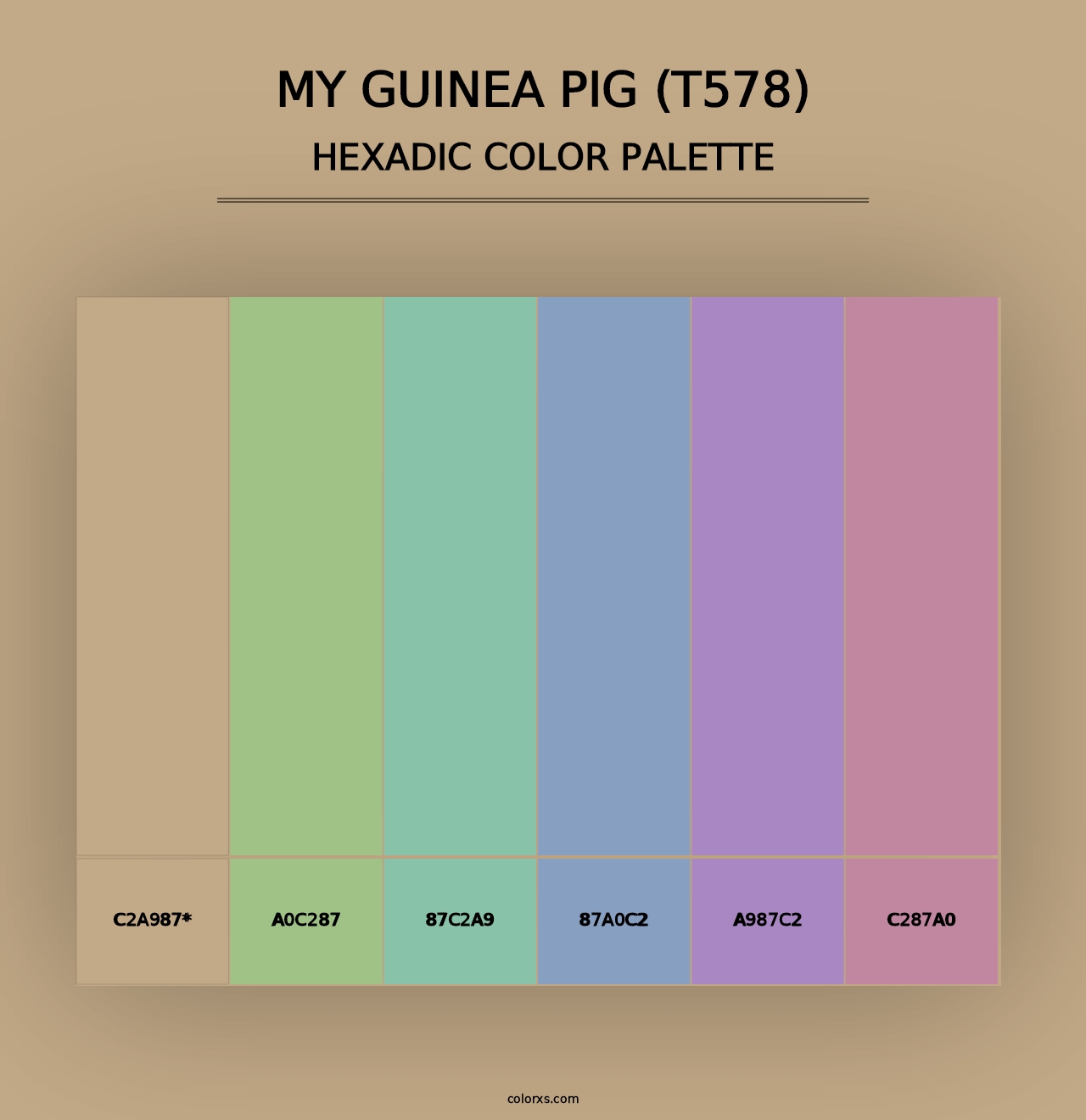 My Guinea Pig (T578) - Hexadic Color Palette