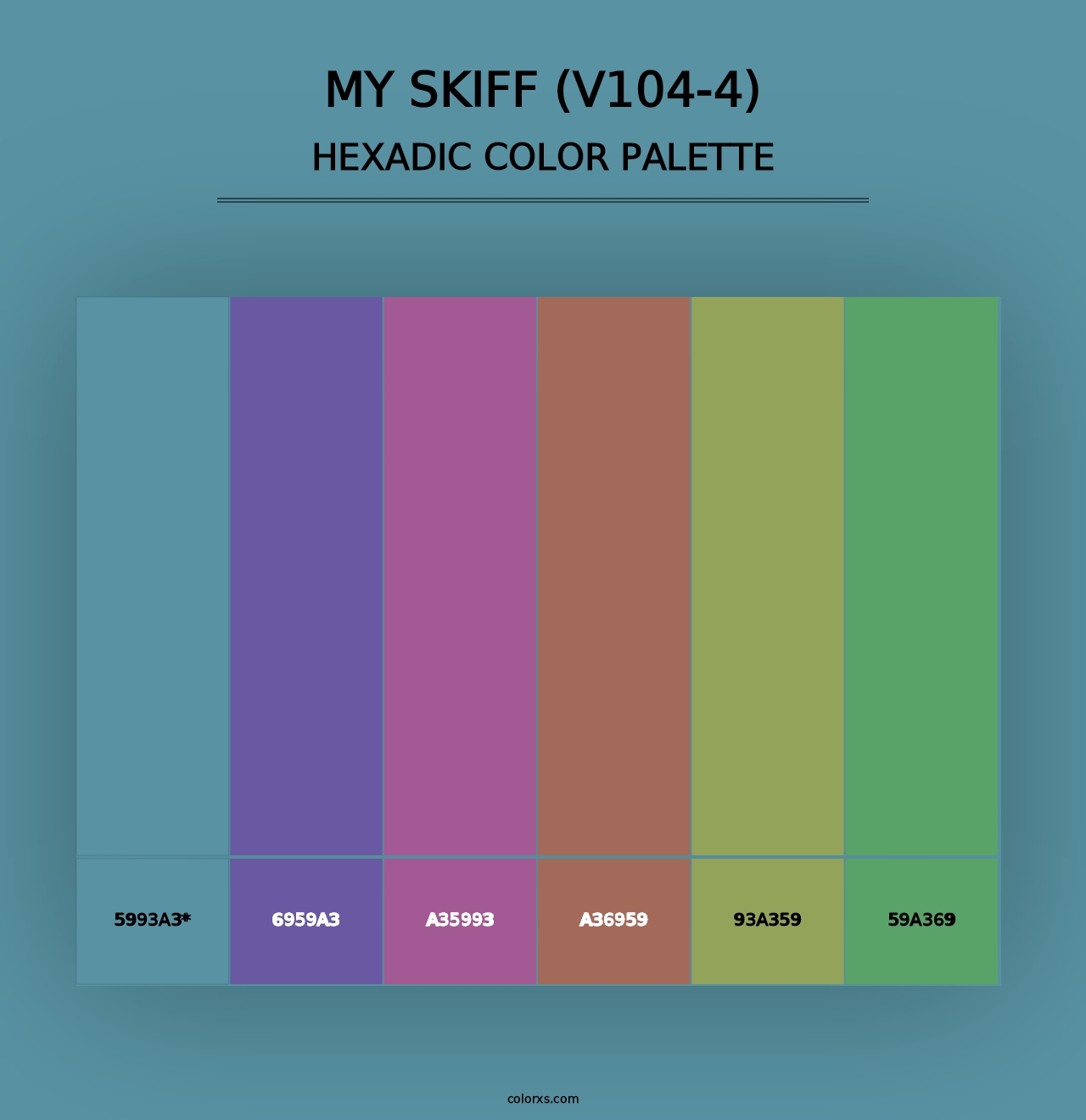 My Skiff (V104-4) - Hexadic Color Palette