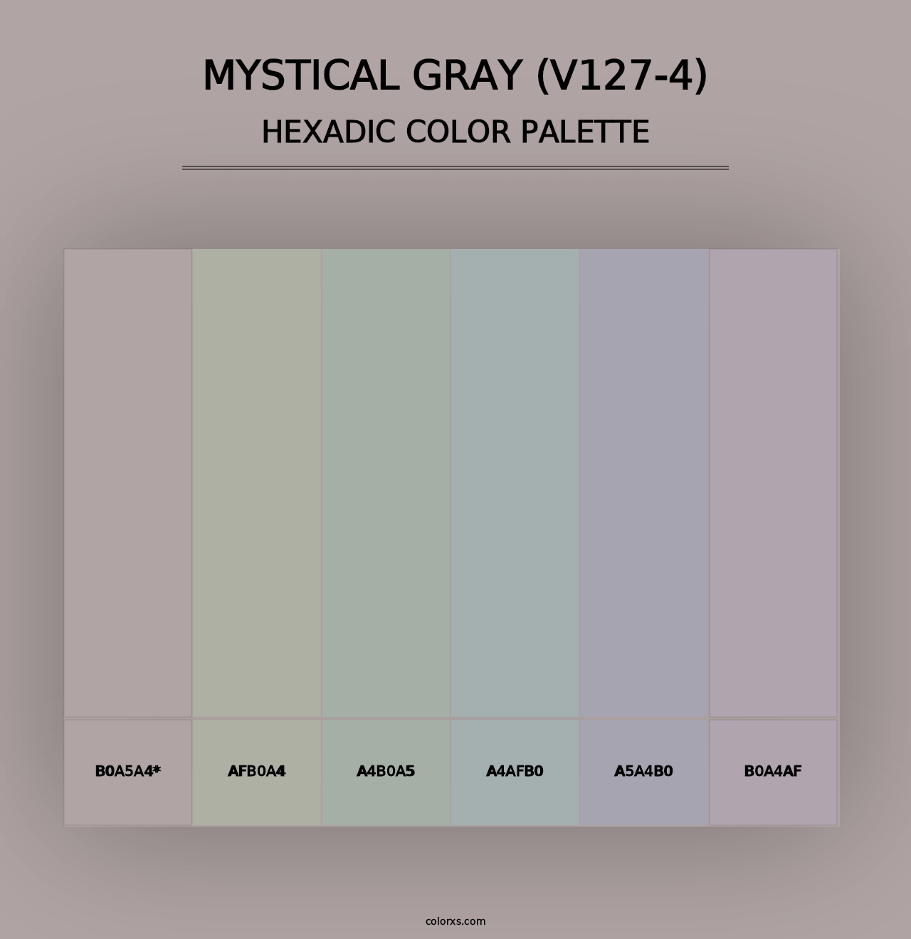 Mystical Gray (V127-4) - Hexadic Color Palette