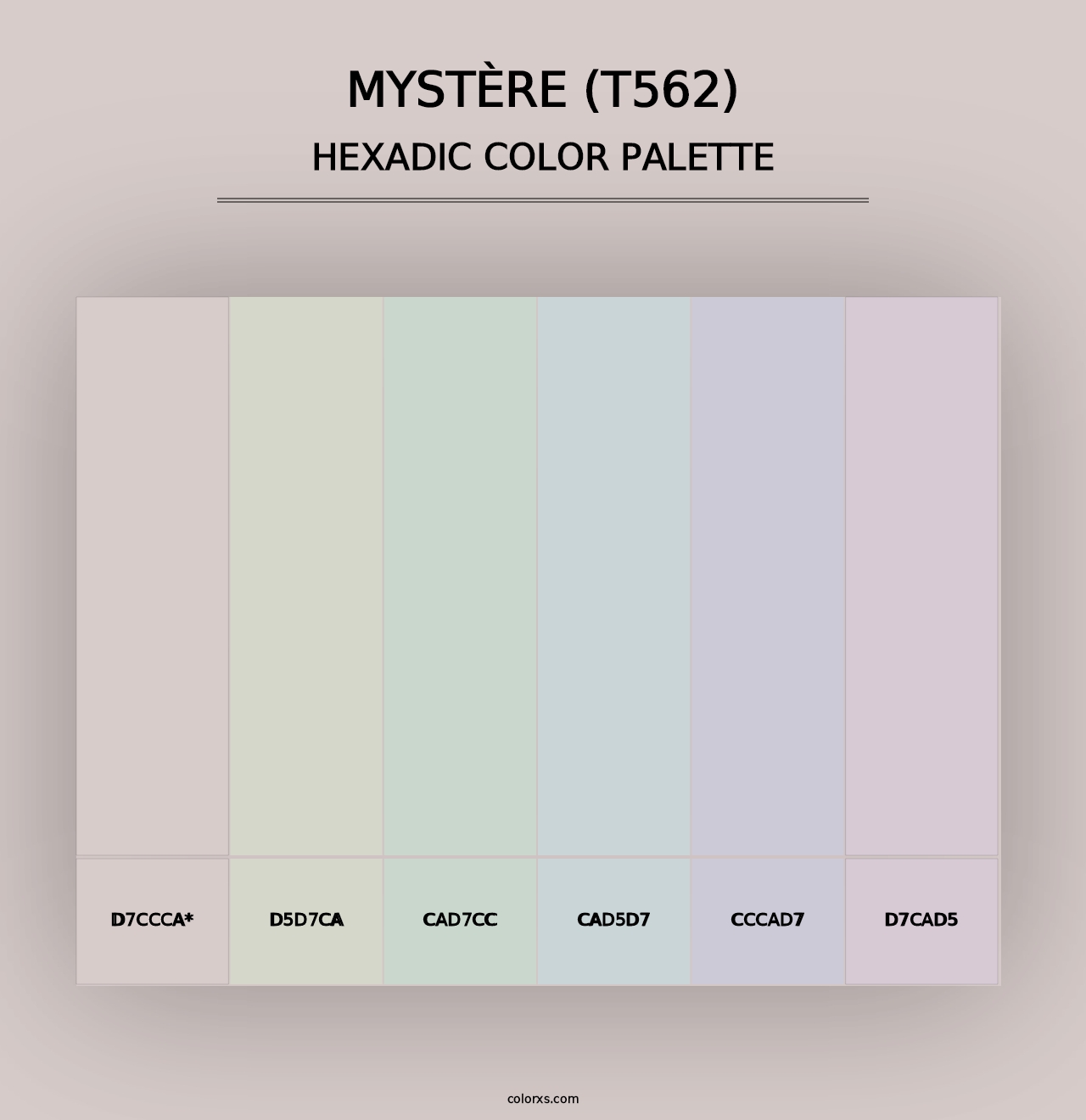 Mystère (T562) - Hexadic Color Palette