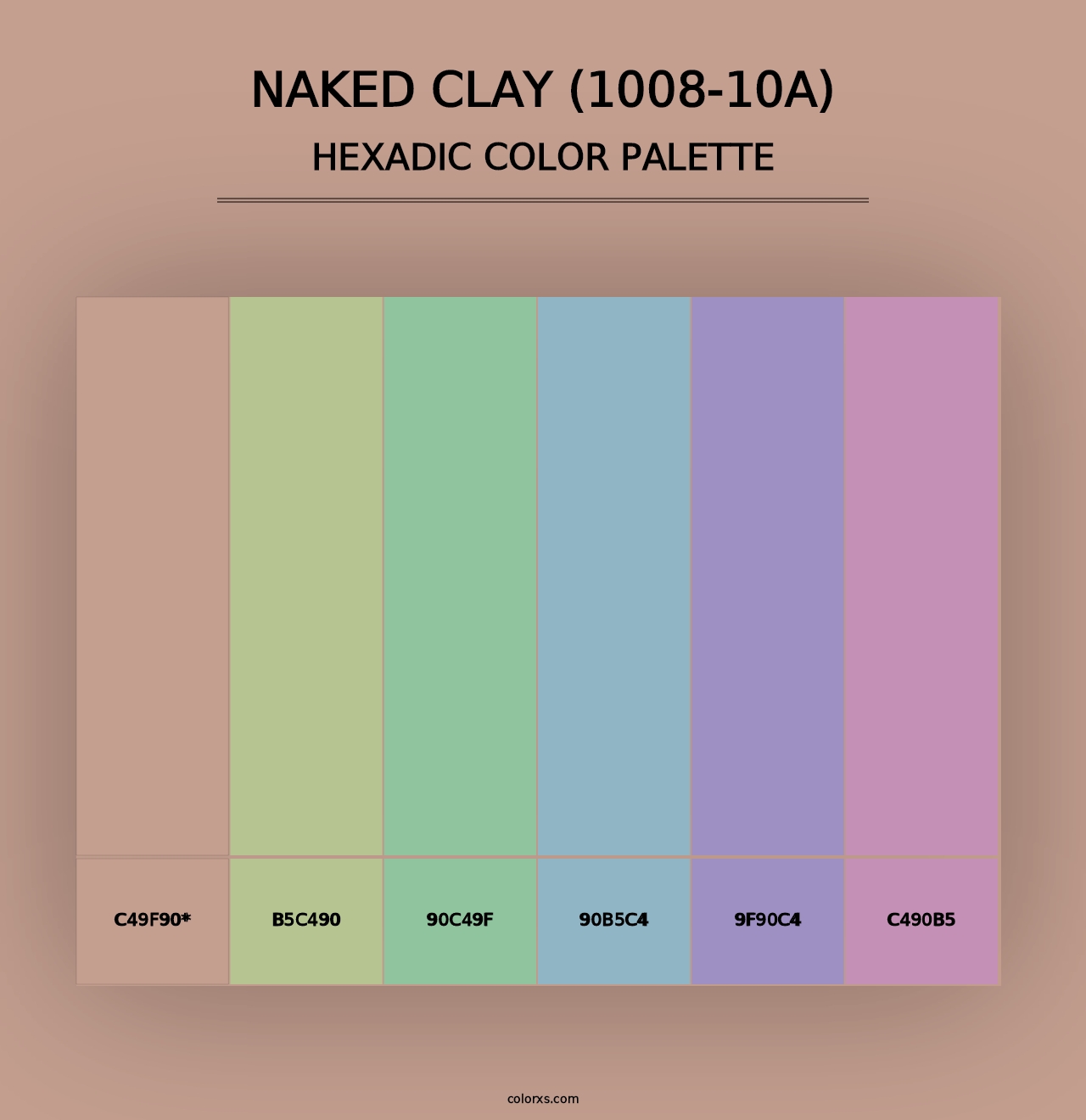 Naked Clay (1008-10A) - Hexadic Color Palette