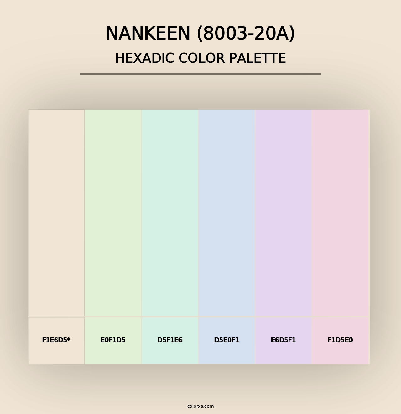 Nankeen (8003-20A) - Hexadic Color Palette