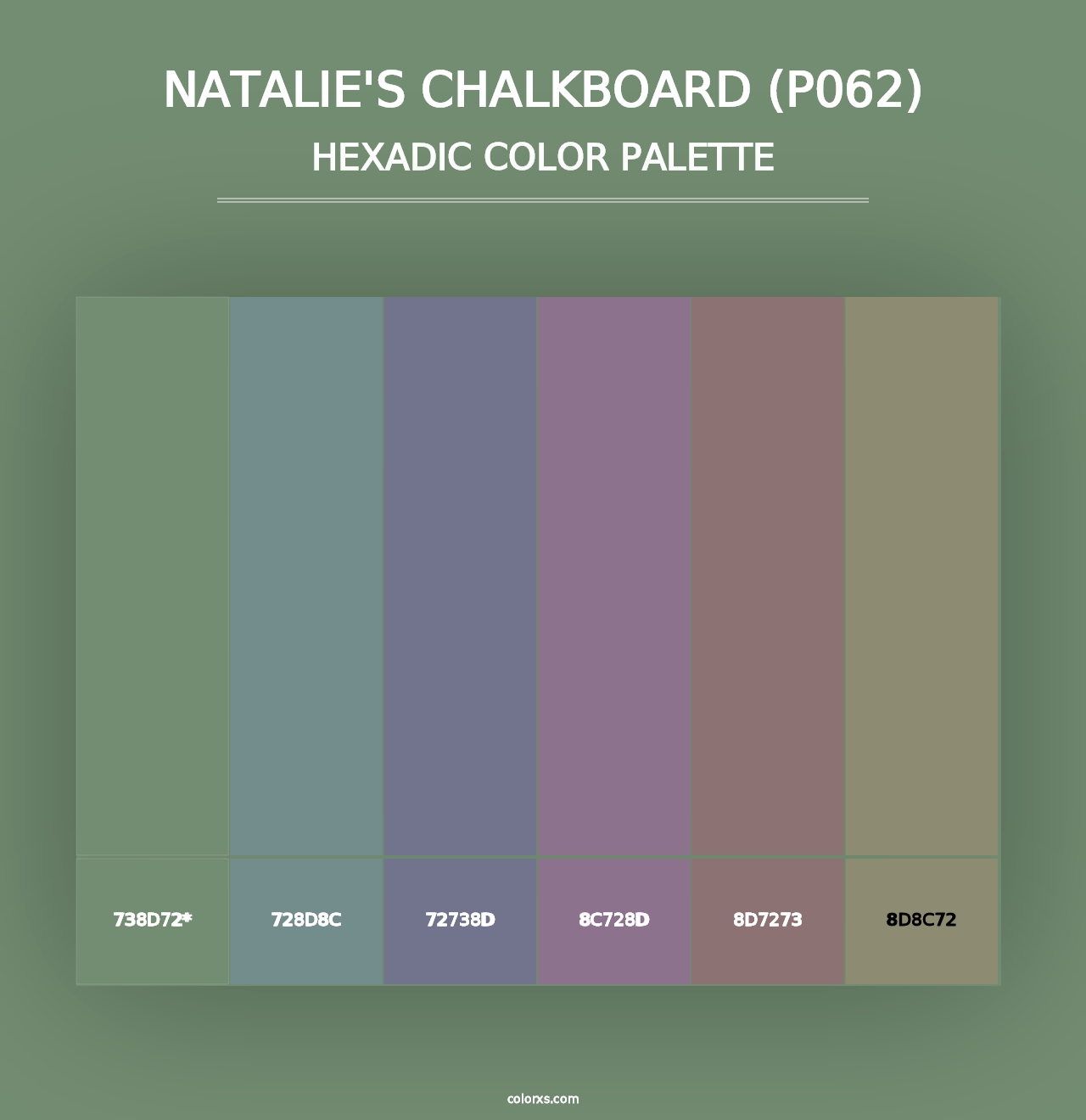 Natalie's Chalkboard (P062) - Hexadic Color Palette