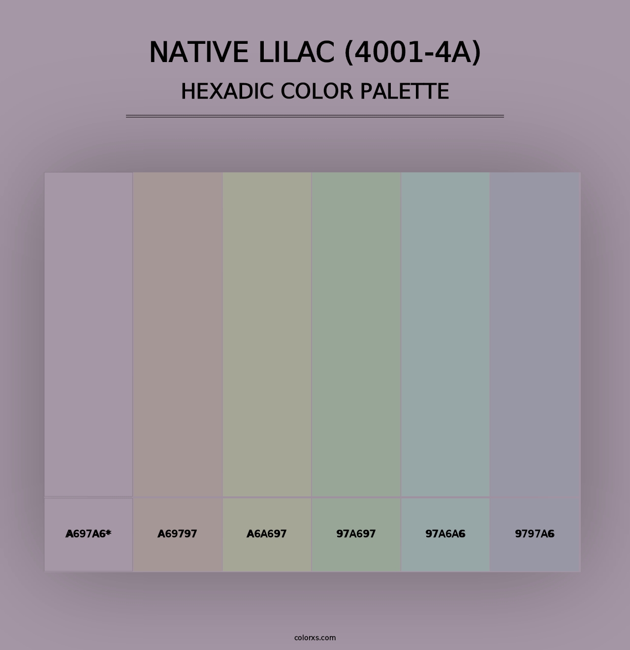 Native Lilac (4001-4A) - Hexadic Color Palette