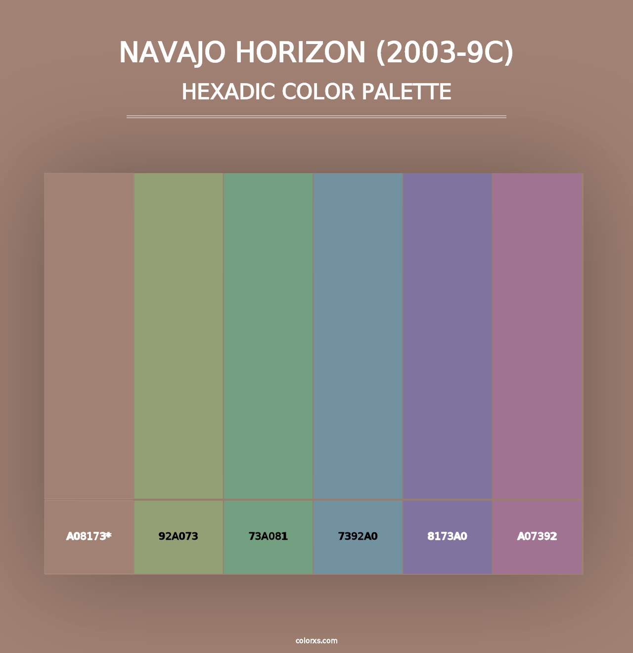 Navajo Horizon (2003-9C) - Hexadic Color Palette