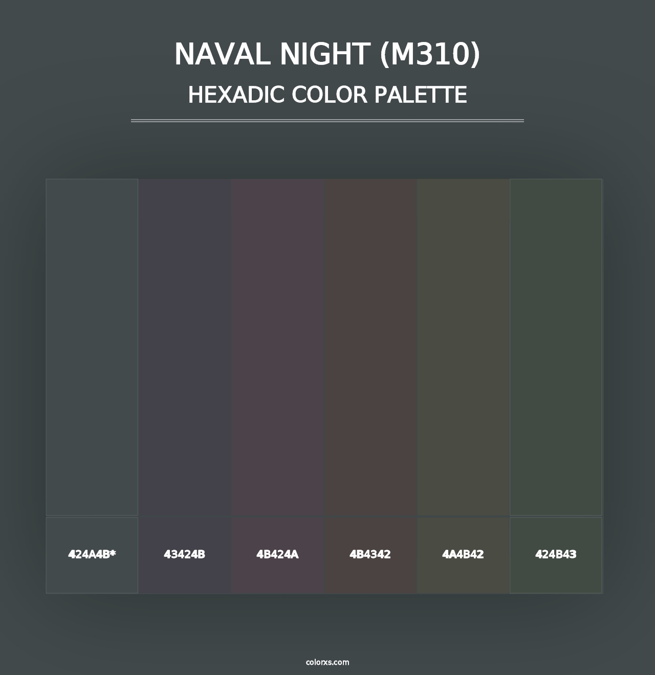 Naval Night (M310) - Hexadic Color Palette