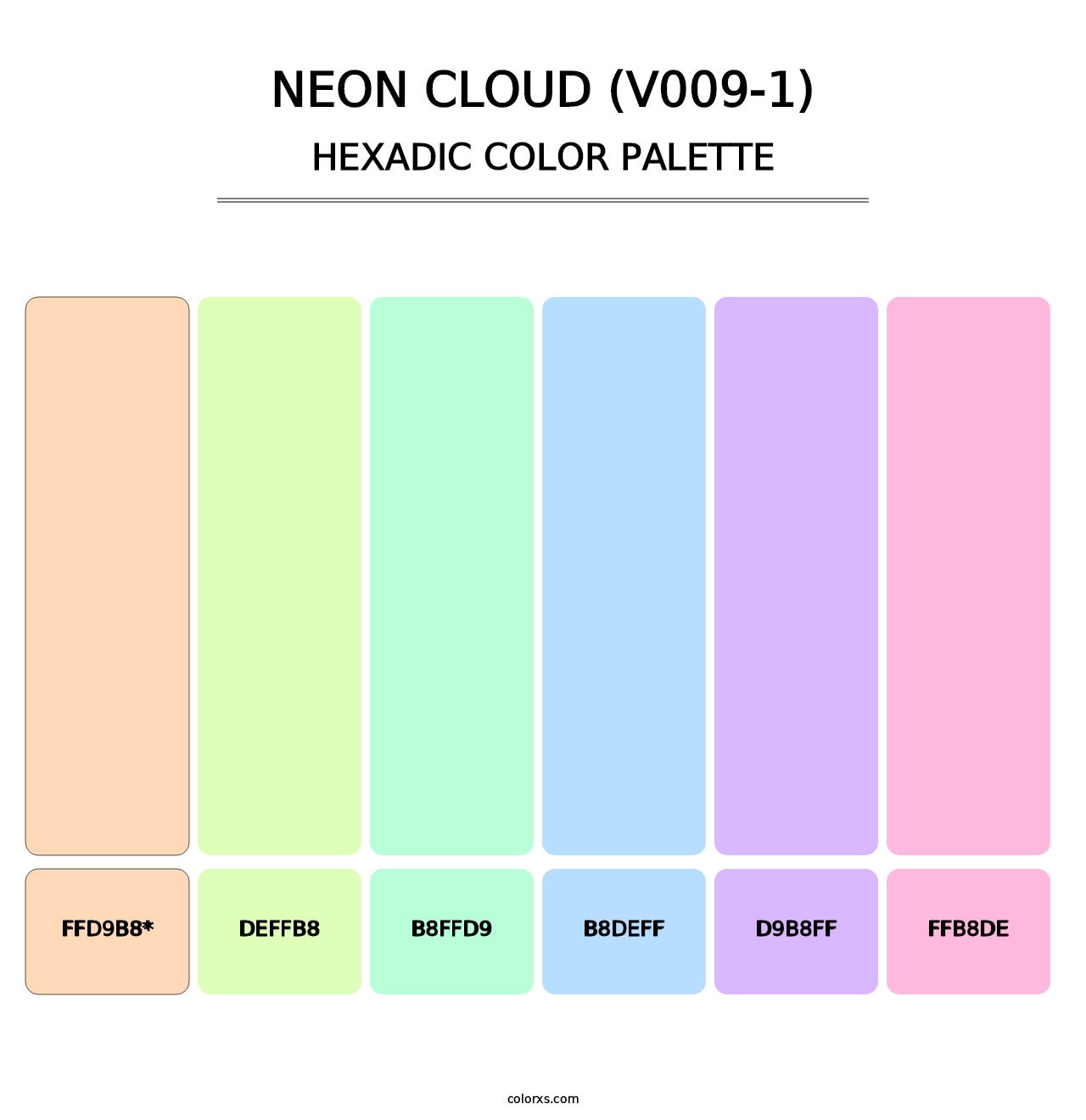 Neon Cloud (V009-1) - Hexadic Color Palette