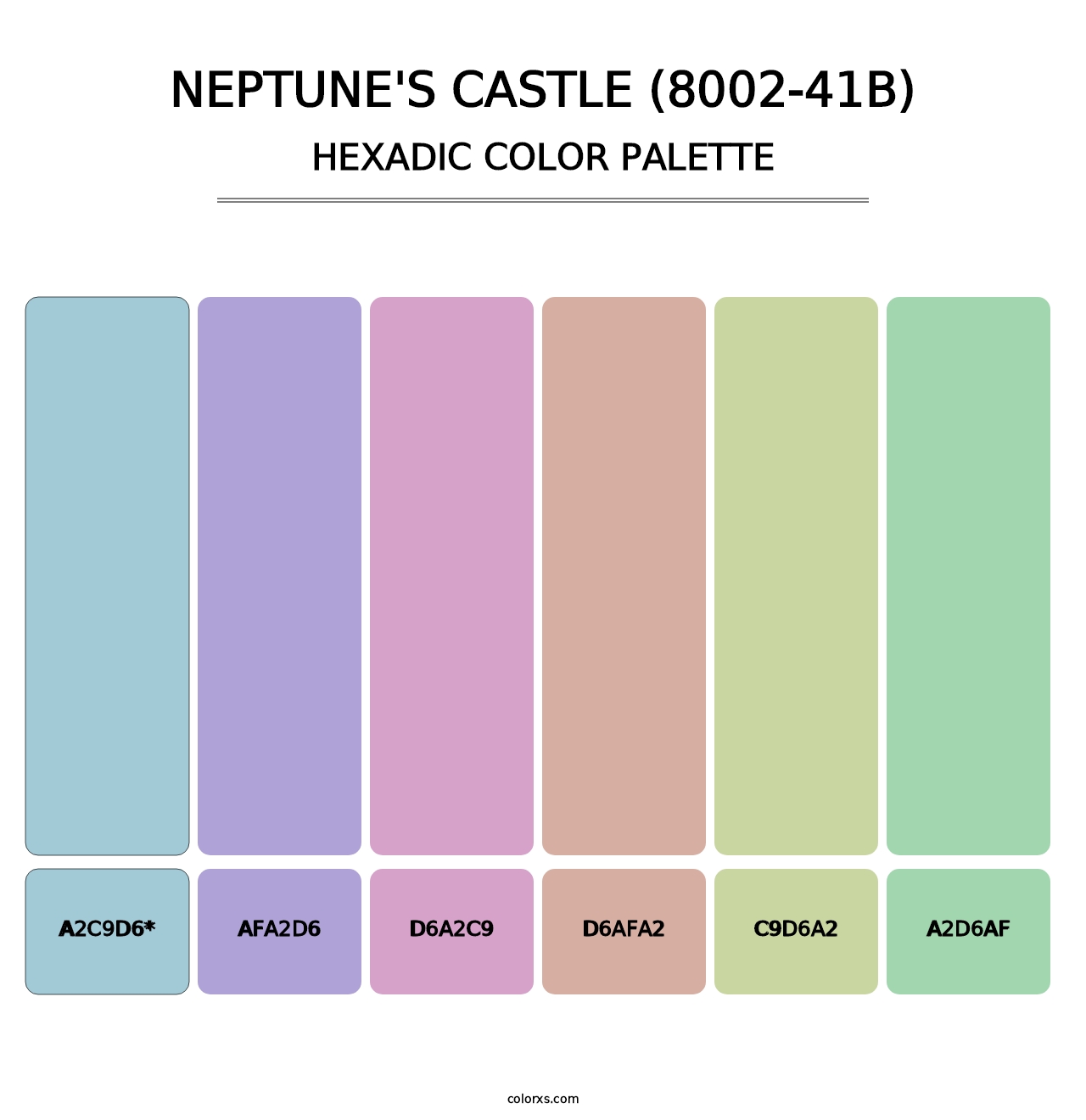 Neptune's Castle (8002-41B) - Hexadic Color Palette