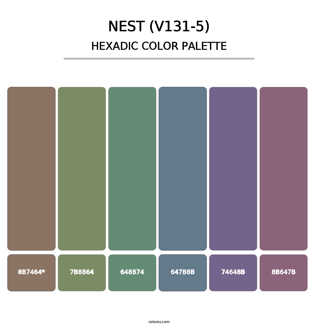 Nest (V131-5) - Hexadic Color Palette