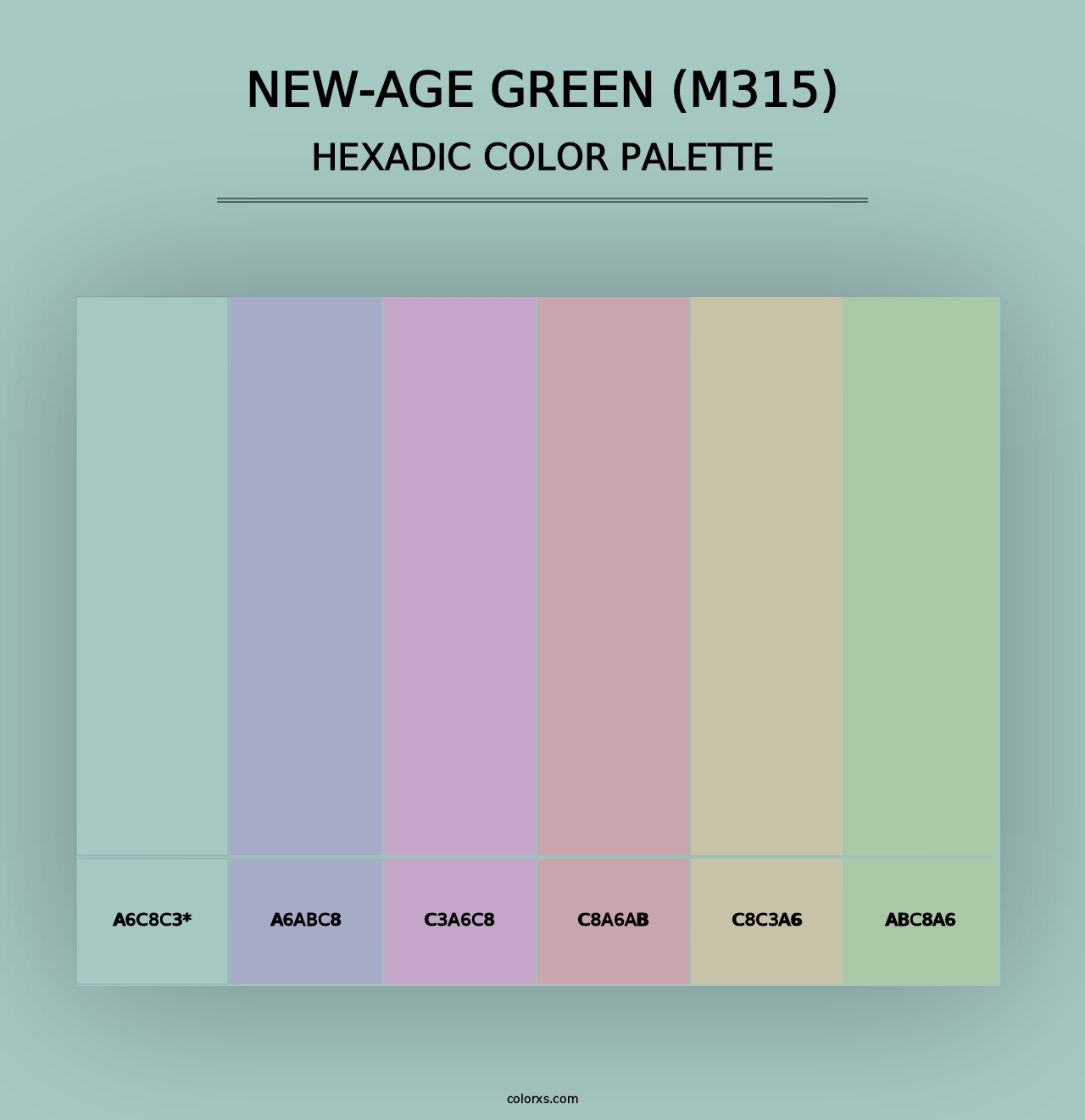 New-Age Green (M315) - Hexadic Color Palette