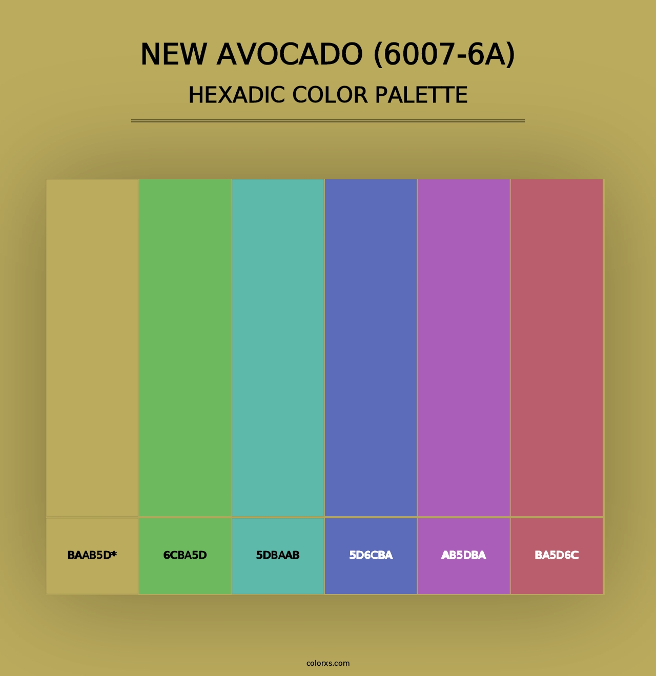 New Avocado (6007-6A) - Hexadic Color Palette