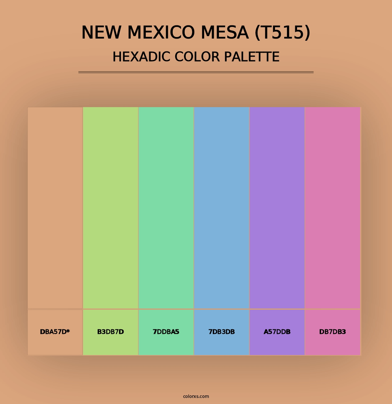 New Mexico Mesa (T515) - Hexadic Color Palette