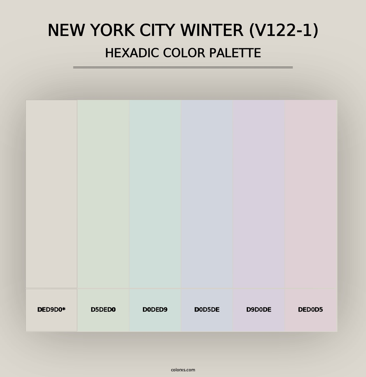 New York City Winter (V122-1) - Hexadic Color Palette