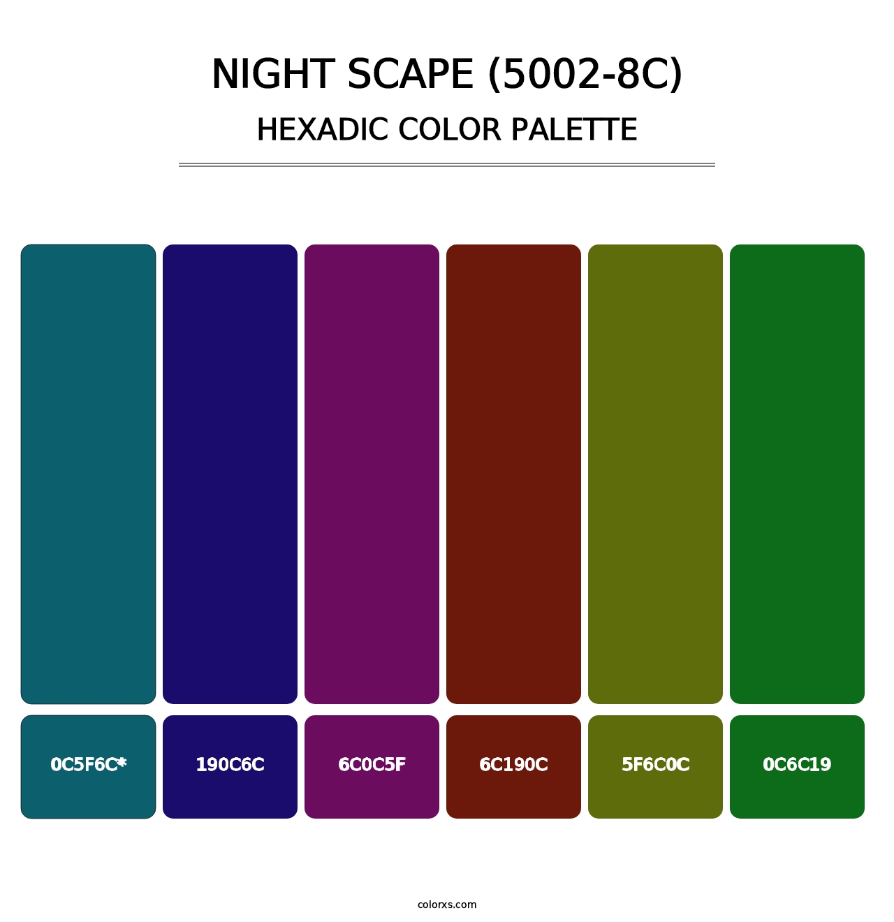 Night Scape (5002-8C) - Hexadic Color Palette