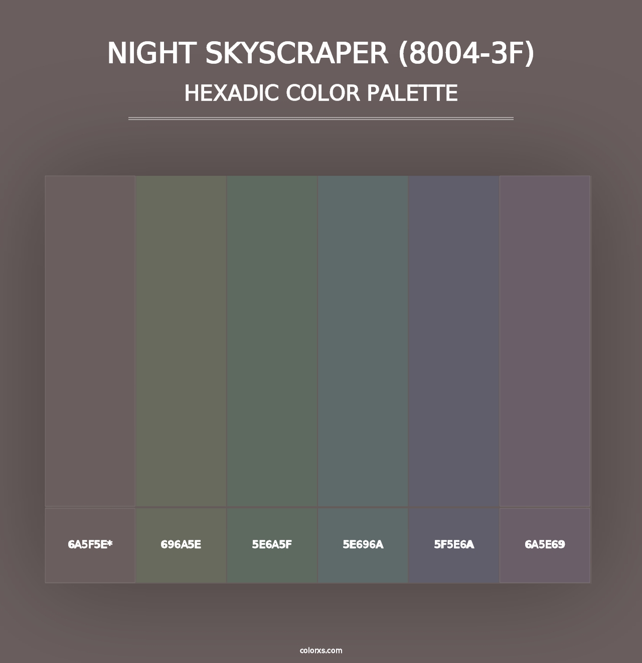 Night Skyscraper (8004-3F) - Hexadic Color Palette