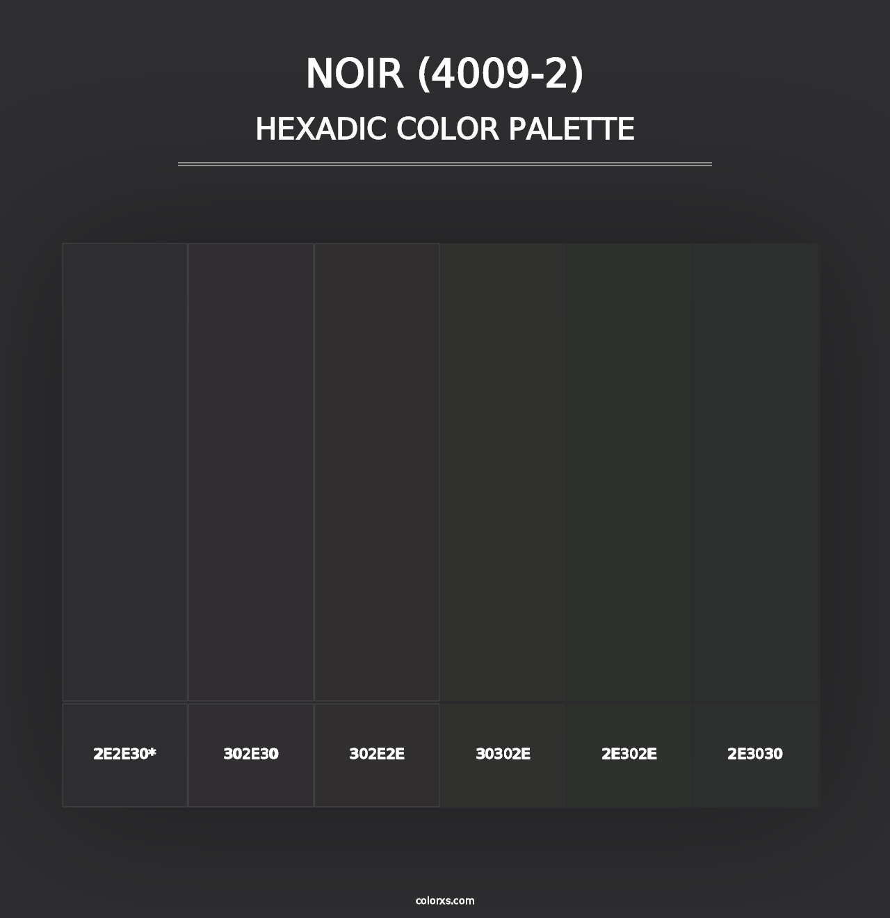 Noir (4009-2) - Hexadic Color Palette