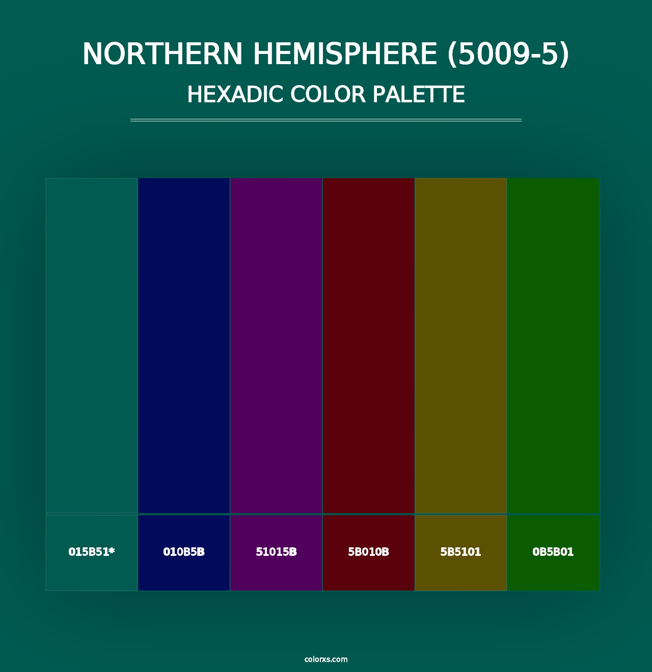 Northern Hemisphere (5009-5) - Hexadic Color Palette